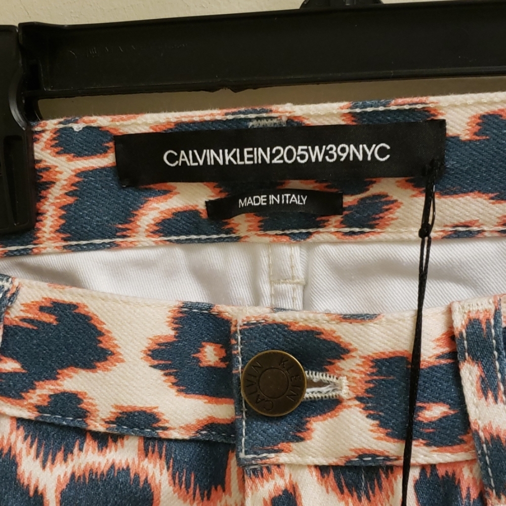 CalvinKlein205W39NYC Animal print pant made in Ita